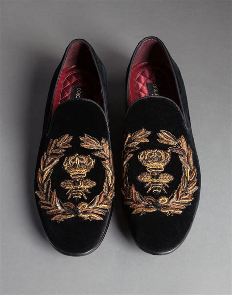 dolce and gabbana velvet slippers